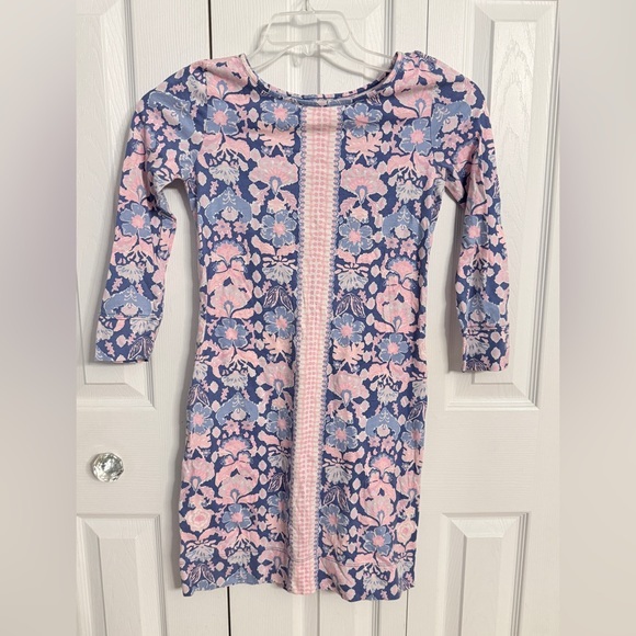 Lilly Pulitzer Dresses & Skirts - Lilly Pulitzer Pink and Blue Floral Casual Dress Sz XXS GB
